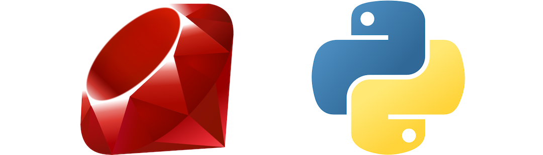 Ruby & Python logos